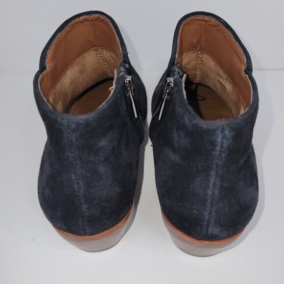 Sam Edelman Petty Black Suede Ankle Booties Side Zip Women's Size 6.5M - Picture 5 of 12